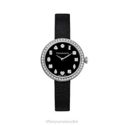 Tiffany 28 mm Round Watch Unisex 0J0F1949 Classic Item in White Gold with Diamonds