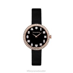 Tiffany 32 mm Round Watch Unisex 0J0F1950 Classic Item in Rose Gold with Diamonds