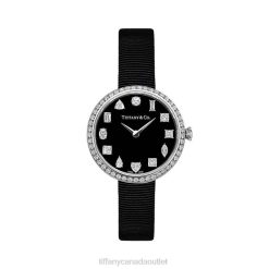 Tiffany 32 mm Round Watch Unisex 0J0F1951 Classic Item in White Gold with Diamonds