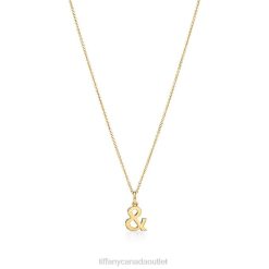 Tiffany Ampersand Pendant in 18k Gold Unisex 0J0F404 Jewelry