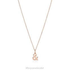 Tiffany Ampersand Pendant in 18k Rose Gold Unisex 0J0F407 Jewelry