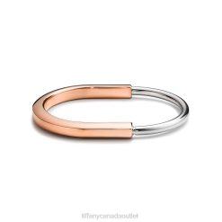 Tiffany Bangle Unisex 0J0F1020 Jewelry in Rose and White Gold