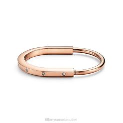 Tiffany Bangle Unisex 0J0F1117 Jewelry in Rose Gold with Diamond Accents