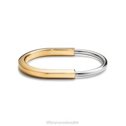Tiffany Bangle Unisex 0J0F978 Jewelry in Yellow and White Gold