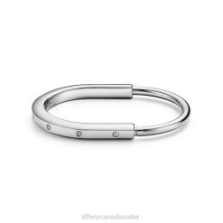 Tiffany Bangle Unisex 0J0F979 Jewelry in White Gold with Diamond Accents