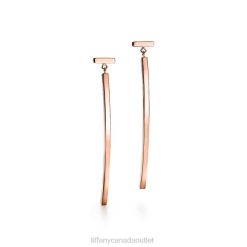 Tiffany Bar Earrings Unisex 0J0F821 Jewelry in 18k Rose Gold