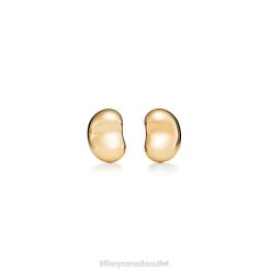 Tiffany Bean design Earrings Unisex 0J0F871 Jewelry in Yellow Gold, 9 mm