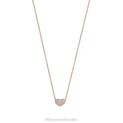 Tiffany Bean design Pendant Unisex 0J0F96 Jewelry in Rose Gold with Diamonds, 12 mm