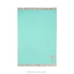 Tiffany Blanket Unisex 0J0F2267 Home Decor in Tiffany Blue and Camel Brown Cashmere and Wool