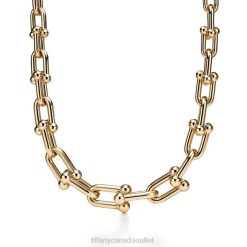Tiffany Bold Graduated Link Necklace Unisex 0J0F189 Jewelry in Yellow Gold