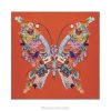 Tiffany Butterfly Square Scarf Unisex 0J0F2477 Accessories in Carnelian Orange Silk