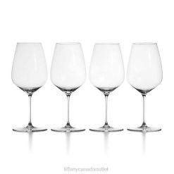 Tiffany Cabernet Wine Glass Unisex 0J0F2191 Home Decor in Crystal Glass, Set of Four