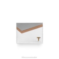 Tiffany Card Case Unisex 0J0F2422 Accessories in Taupe Colorblock Leather