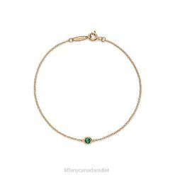 Tiffany Color by the Yard Emerald Bracelet Unisex 0J0F1029 Jewelry in Yellow Gold