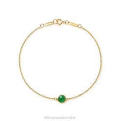 Tiffany Color by the Yard Green Jade Bracelet Unisex 0J0F1356 Jewelry in Yellow Gold