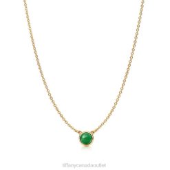 Tiffany Color by the Yard Green Jade Pendant Unisex 0J0F507 Jewelry in Yellow Gold
