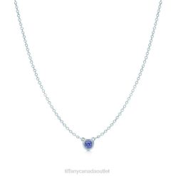 Tiffany Color by the Yard Tanzanite Pendant Unisex 0J0F215 Jewelry in Silver