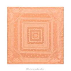 Tiffany Dancing T Square Scarf Unisex 0J0F2476 Accessories in Carnelian Pink Jacquard Silk