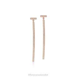 Tiffany Diamond Bar Earrings Unisex 0J0F793 Jewelry in 18k Rose Gold