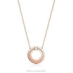 Tiffany Diamond Circle Pendant Unisex 0J0F396 Jewelry in 18k Rose Gold