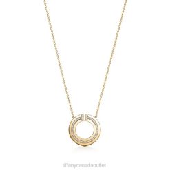 Tiffany Diamond Circle Pendant Unisex 0J0F687 Jewelry in 18k Gold