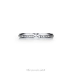 Tiffany Diamond Nesting Narrow Band Ring Unisex 0J0F1601 Jewelry
