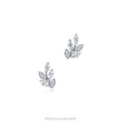 Tiffany Diamond Vine Earrings in Platinum Unisex 0J0F783 Jewelry