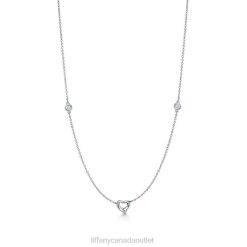 Tiffany Diamonds by the Yard Open Heart Necklace Unisex 0J0F360 Jewelry