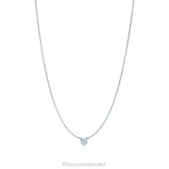 Tiffany Diamonds by the Yard Single Diamond Pendant Unisex 0J0F104 Jewelry in Silver