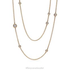 Tiffany Diamonds by the Yard Sprinkle Necklace Unisex 0J0F301 Jewelry in Yellow Gold with Diamonds