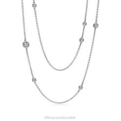 Tiffany Diamonds by the Yard Sprinkle Necklace Unisex 0J0F303 Jewelry in Platinum with Diamonds