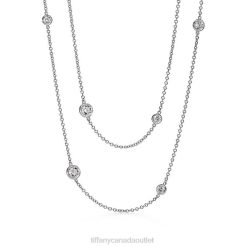 Tiffany Diamonds by the Yard Sprinkle Necklace Unisex 0J0F304 Jewelry in Platinum with Diamonds