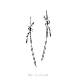 Tiffany Drop Earrings Unisex 0J0F714 Jewelry in White Gold with Diamonds