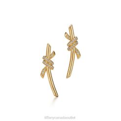 Tiffany Earrings Unisex 0J0F713 Jewelry in Yellow Gold with Diamonds