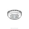 Tiffany Engagement Ring Men 0J0F1995 Jewelry in Platinum with an Emerald-cut Diamond