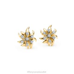 Tiffany Flame Ear Clips Unisex 0J0F881 Jewelry