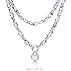 Tiffany Freshwater Pearl Necklace in Sterling Silver, 32" Unisex 0J0F8 Jewelry