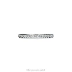 Tiffany Full Eternity Ring Unisex 0J0F1464 Jewelry in Platinum with Diamonds
