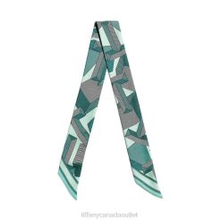 Tiffany Giant T Ribbon Scarf Unisex 0J0F2460 Accessories in Tiffany Blue Silk