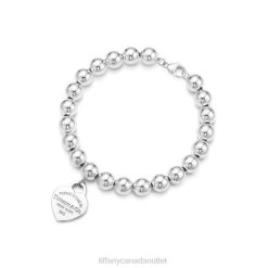 Tiffany Heart Tag Bracelet Unisex 0J0F1200 Jewelry in Silver, 8 mm