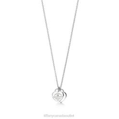 Tiffany Heart Tag Pendant Unisex 0J0F266 Jewelry in Sterling Silver with a Diamond, Mini