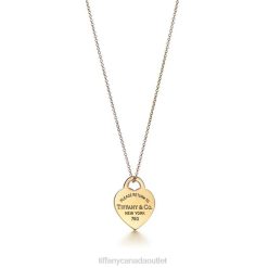 Tiffany Heart Tag Pendant Unisex 0J0F331 Jewelry in Yellow Gold