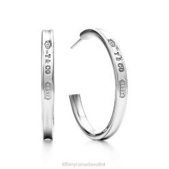 Tiffany Hoop Earrings Unisex 0J0F866 Jewelry in Silver, Medium
