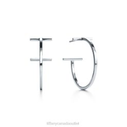 Tiffany Hoop Earrings Unisex 0J0F931 Jewelry in 18k White Gold