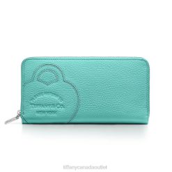 Tiffany Large Zip Wallet Unisex 0J0F2428 Accessories in Tiffany Blue Leather