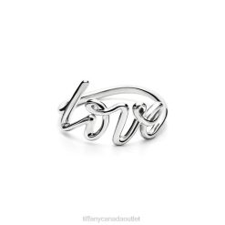 Tiffany Love Ring Unisex 0J0F1604 Jewelry in Silver, Small