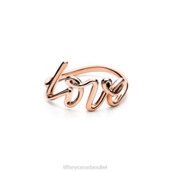 Tiffany Love Ring Unisex 0J0F1924 Jewelry in Rose Gold, Small
