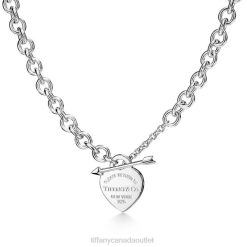 Tiffany Lovestruck Heart Tag Necklace Unisex 0J0F37 Jewelry in Silver, Medium