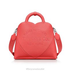 Tiffany Medium Tote Bag Unisex 0J0F2360 Accessories in Hibiscus Red Leather