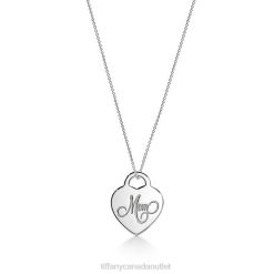 Tiffany Mom Medium Heart Tag Pendant Unisex 0J0F604 Jewelry in Sterling Silver